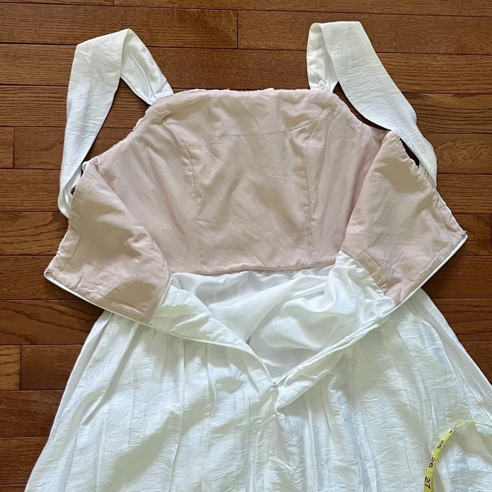 NWT Commense White Floral 3D Lace Maxi Dress - Picture 16 of 16